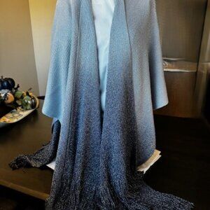 Women's Ombre Blue Soft Wrap with Sparkle